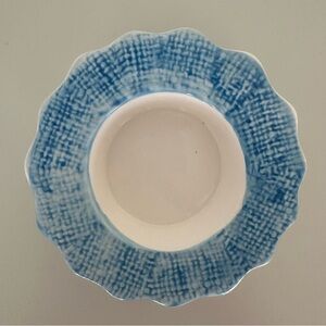 Vintage Lenwile Ardalt Artware Japanese Handpainted Trinket Dish Blue and White